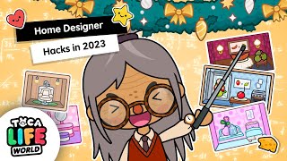 All Home Designer Hacks and Secrets in 2023  Toca Life World [upl. by Lenzi415]