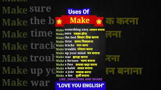 Make Collocation Uses of Make  English speaking phrases spokenenglish loveyouenglish [upl. by Haeckel]