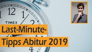 Abitur 2019 in Hessen NRW Niedersachsen BW RLP etc LastMinute Tipps  Leo Eckl [upl. by Nahgaem]