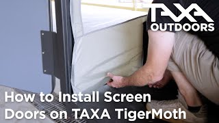 How to Install Screen Doors on TAXA TigerMoth [upl. by Crispa]