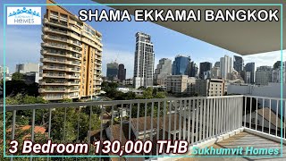 Luxury Bangkok Apartment with Stunning Views Shama Ekkamai 3 Bedroom 130000 THB Monthly [upl. by Marfe94]