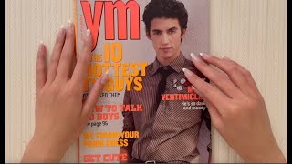 🧡✨ ASMR whisper 2000s vintage magazine flip through ☆ YM 2003 with Milo Ventimiglia  ✨ [upl. by Ettecul]