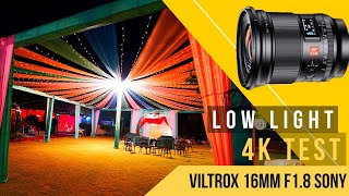 Viltrox 16mm f18 Low Light test  Sony  First Impression  Unedited clips [upl. by Haisa]