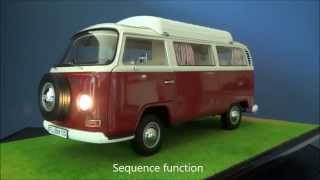 Schuco 118 Volkswagen T2a camping bus LED tuning by MBW [upl. by Jollenta]