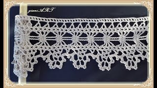 How to Crochet Lace Tape Border for Curtain step by step [upl. by Lebasy24]