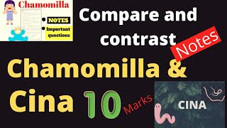 Compare and Contrast chamomilla and Cina Full explanation for 10marks NotesEasy hindi explanation [upl. by Hcaz]