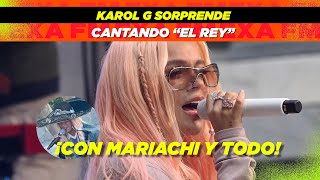 Karol G sorprende cantando El rey con mariachi [upl. by Bowne354]