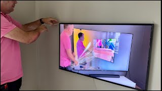 2024 43quot Samsung the frame unboxing and wall mounting [upl. by Eiloj277]