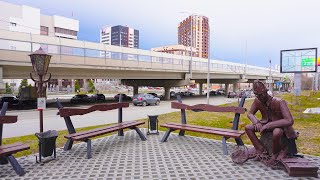 Walking in Ekaterinburg Long streets 4K  Spring 2023 April [upl. by Aniroz]