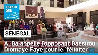 Sénégal  Amadou Ba appelle lopposant Bassirou Diomaye Faye pour le quotféliciterquot • FRANCE 24 [upl. by Eeralih895]