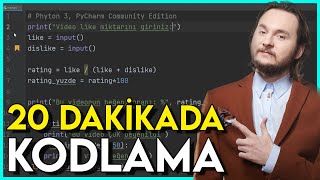 20 Dakikada Kodlama Öğrenmek  Yazılım Size Göre mi  Python Temel Mantığı [upl. by Ardried785]