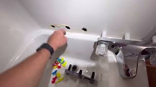 HOW TO REPLACE A MOBILE HOME TUB SHOWER VALVE [upl. by Reinald528]