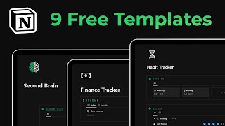 9 FREE Notion templates that will 10x your productivity [upl. by Ocihc]