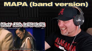 SB19 and BenampBen  MAPA Band Version Official Video REACTION [upl. by Ecadnak112]