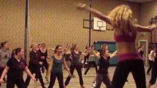 Zumba fitness with Laura Nijkamp Feeling hot hot hot warmup [upl. by Nessah]