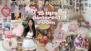 🎀 How to make your room AESTHETIC on a low budget ౨ৎ your PINTEREST ROOM ERA [upl. by Jarvis804]