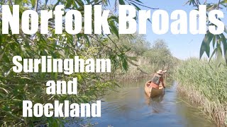 The Norfolk Broads by Canoe Sunken Wherry Graveyards Surlingham and Rockland Broad River Yare [upl. by Nahaj641]