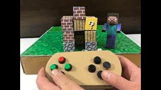 Minecraft Cardboard game DIY [upl. by Suoivatnom]