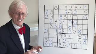 Tutorial 80 A difficult sudoku puzzle made easy [upl. by Sixela]