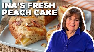 Ina Gartens 5Star Fresh Peach Cake  Barefoot Contessa  Food Network [upl. by Ylime]