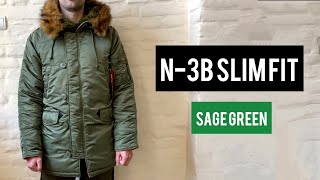 Куртка аляска Alpha Industries N3B Slim Fit зеленая  Обзор от Alphaindru [upl. by Raimund385]