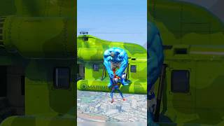 BLUE amp GREEN HULK BROTHERS SAVING FALLING SPIDERMAN GTA V SHORTS  Hulk  GTA5  Shorts [upl. by Musihc]