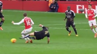 drinkwater tackle against aaron ramsey [upl. by Ahsaenat503]