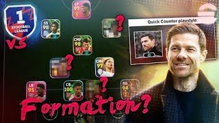 Quick Counter Playstyle Best Formation 🔥 Best Formation For Custom efootball 2024 [upl. by Wallache857]