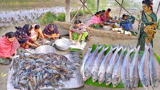 10kg ইলিশ মাছের সরষে ইলিশ আর 10kg গলদা চিংড়ির মালাইকারি এই প্রথমবার আমাদের বাড়িতে রান্না হলো [upl. by Einnaj]