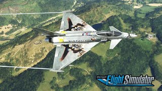 Eurofighter Typhoon takes on the Mach Loop UK in MSFS2020 [upl. by Cyma]