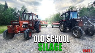 OLD SCHOOL SILAGE PART 1  VOLVO BM 810 BELARUS FORD  In Småland Sweden [upl. by Coney]