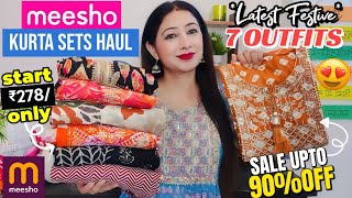 🥰 Meesho Festive Special KurtiKurta Dupatta Set Haul Start ₹278 🥰 Anarkali Alia Cut 🥰 UPTO 90OFF [upl. by Manfred321]