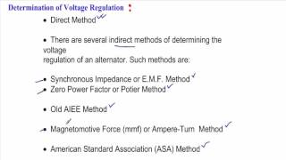 Voltage Regulation of Alternator and Solved Example [upl. by Eesac]