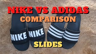 COMPARISON NIKE OFFCOURT VS ADILETTE COMFORT SLIDES 2022 [upl. by Ailsa]