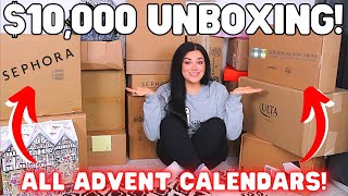 WORTH OVER 10000  Huge Advent Calendar Sneak Peak Unboxing [upl. by Fara540]