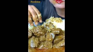 ASMR VIDEOS EATING CHIKEN LIVER CURRY 🔥 RICE GREEN CHILLI 🌶️mukbang shortvideo [upl. by Hnahym]