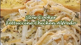 HOW TO MAKE SLOW COOKER FETTUCCINE CHICKEN ALFREDO [upl. by Nairad]