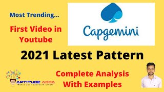 CapGemini Latest Pattern 2021 By Aptitude Adda Sriram Gundpudi capgemini 2021 [upl. by Otreblanauj294]