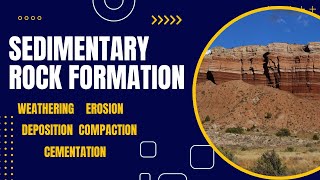 How Are Sedimentary Rocks Formed  Weathering Erosion Deposition Compaction Cementation [upl. by Karyl]