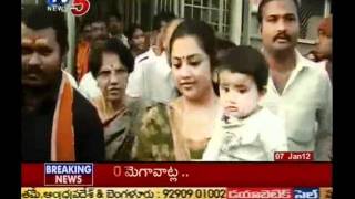 TV5  Nagarjuna Visits Tirumala temple [upl. by Blancha]