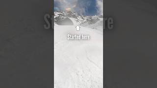 Longest Crash Yet ski skiing couloir crash chandolin switzerland [upl. by Gonta263]