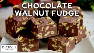 Chocolate Walnut Fudge  Walnut Fudge  Holiday Favourites [upl. by Aelat]