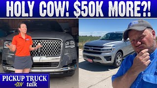 Shocking Price Difference 2022 Lincoln Navigator Black Label vs 2022 Ford Expedition XLT [upl. by Gnirol]