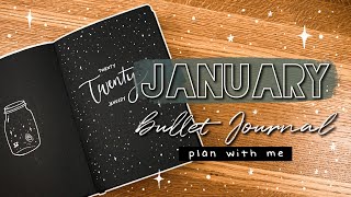 ✨PLAN WITH ME│January 2020 Bullet Journal Setup│Archer and Olive BLACKOUT Book ✨ [upl. by Nylesoy802]