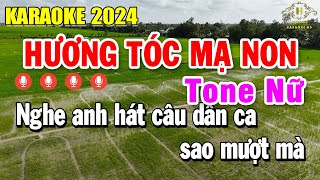 Hương Tóc Mạ Non Karaoke Tone Nữ  Am  Cha Cha Cha Nhạc Sống Dễ Hát  Trọng Hiếu [upl. by Ahserkal]