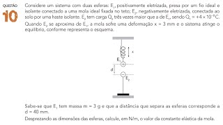 UERJ 2024 Considere um sistema com duas esferas E1 positivamente [upl. by Drofnas778]