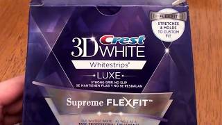 Crest 3D White Luxe Supreme FlexFit Whitestrips  Teeth Whitening Kit REVIEW [upl. by Forward]