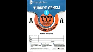 DOPİNG HAFIZA TÜRKİYE GENELİ 1 DENEME SINAVI SORU ÇÖZÜMLERİ 27022023 [upl. by Jerrold]