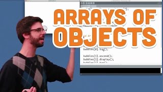 93 Arrays of Objects  Processing Tutorial [upl. by Retsevlis]