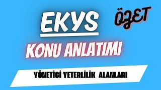 Eğitim Yöneticilerinin Yeterlilik Alanları ekys2024 [upl. by Kilbride]